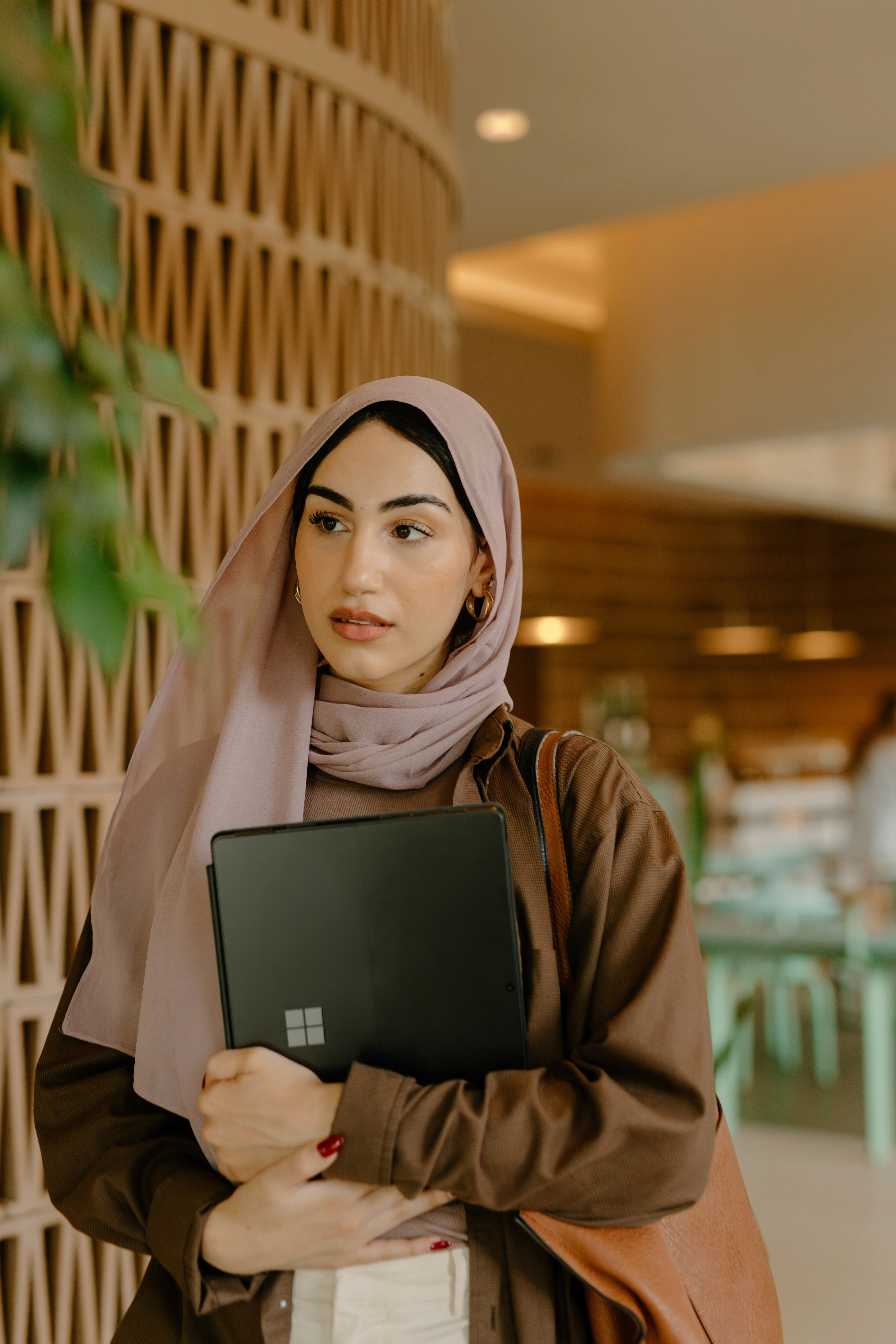 Microsoft Surface laptop in use at a desk