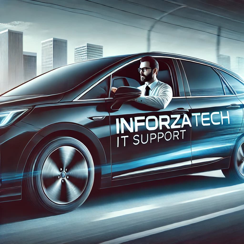 InforzaTech service vehicle dispatched for on-site support